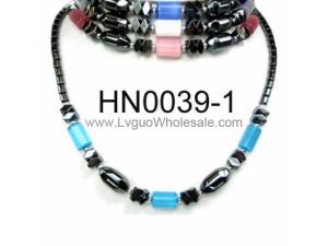 Colored Opal Beads Hematite Beads Stone Chain Choker Fashion Women Necklace